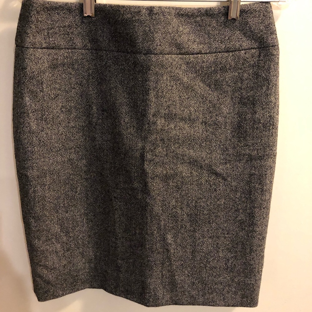Banana Republic Grey Wool Pencil Skirt